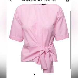 Banana Republic Gingham Tie Front Top